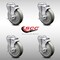 Service Caster 5 Inch SS Gray Polyurethane Wheel Swivel Bolt Hole Caster Set with Brake SCC SCC-SSBH20S514-PPUB-TLB-4 - alternate 4